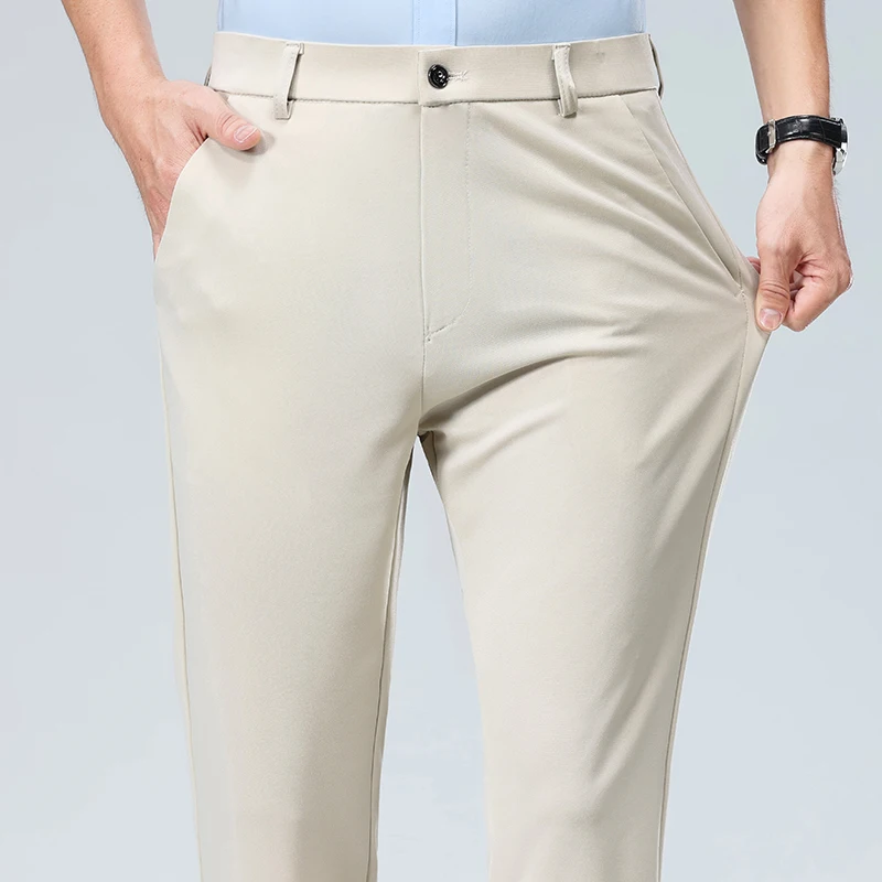 Thin Trousers Men Formal Dress Suit Pants
