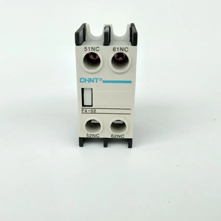Description Picture 3 of item1pcs CHINT AC Contactor Auxiliary Contact Block F4-02 2NC  F4-20 2NO  F4-11 1NO+1NC  auxiliary contact LA1-DN