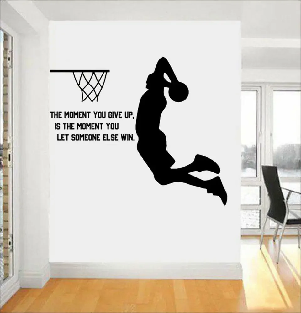 Wall Stickers Basketball Wall Stickers Motivational Phrase Decals Home Living Room Decoration