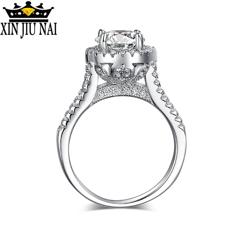 

Hot sale Fashion Luxury Women Engagement Jewelry 925 sterling Silver 5A ZC Crystal Zircon Female Wedding Finger Flower Rings