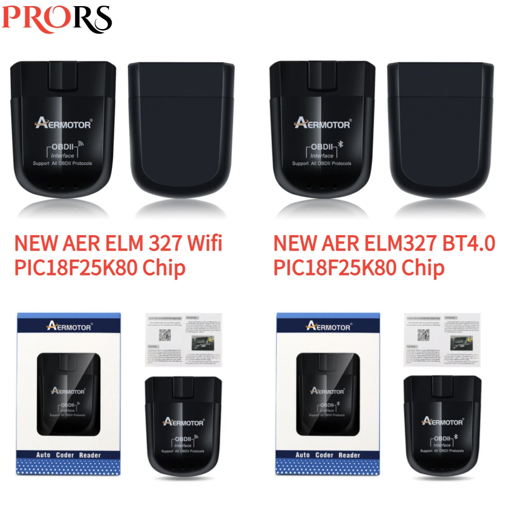 Nuovo Elm327 25 K80 Chip Lettore Di Codici Obd2 Wifi Aer Elm 327 V1.5 Elm327 Bt4.0 Bluetooth 4.0 Obd2 Strumento Diagnostico Chip Muslimatico