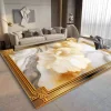 Luxury Golden Abstract Rugs for Living Room Large Size Sofa Area Decoration Carpet Home Bedroom Non-slip Washable Soft Floor Mat 3
