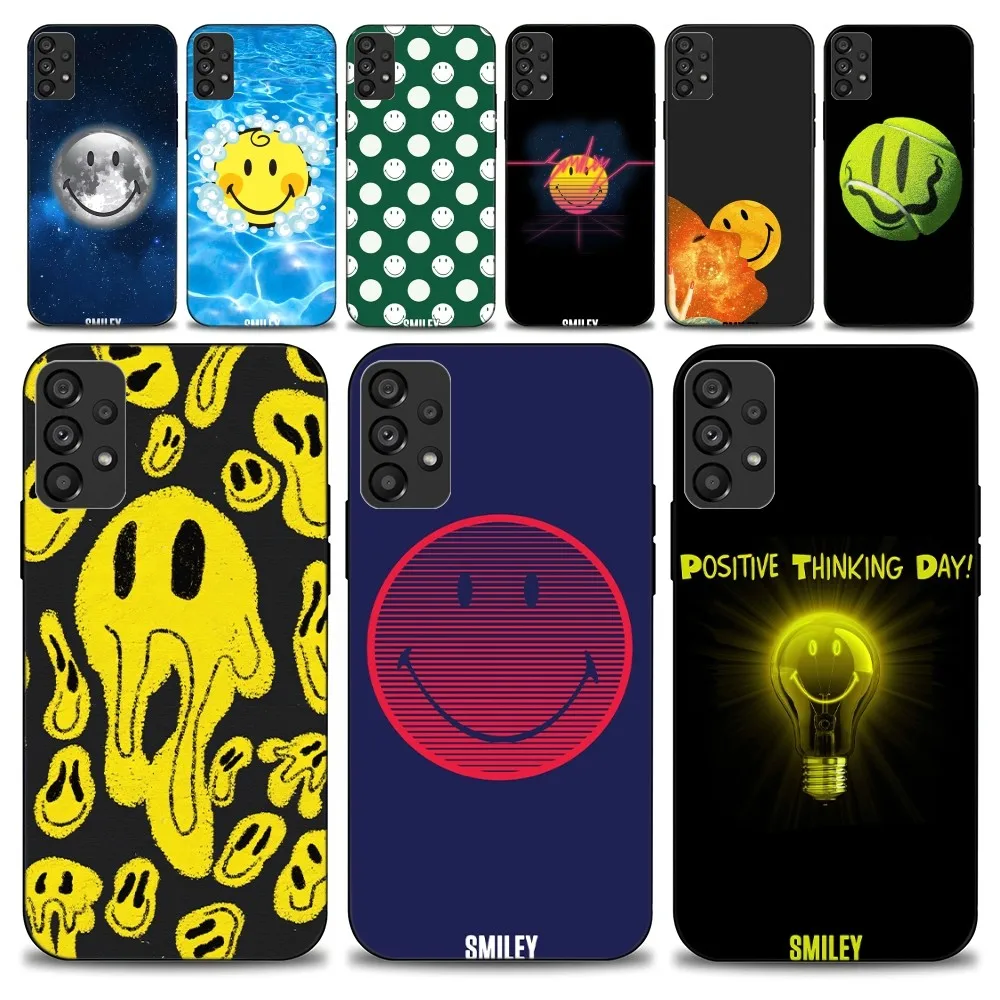 Custodia Per Telefono Divertente S-Smiley Face Per Samsung Galaxy S22 S23 Ultra S21 S20 Fe Plus Note 20 Soft Cover