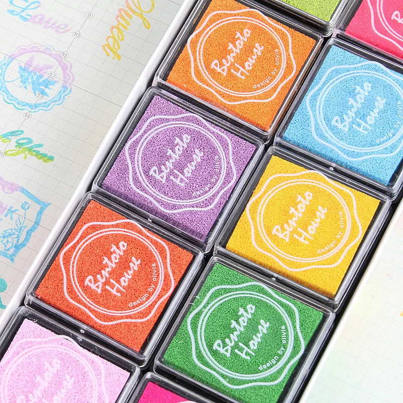DIY Scrapbooking Vintage Crafts Ink pad 1 box 20 colors Colorful Inkpad Stamps Sealing Decoration handmade Scrapbooking Material