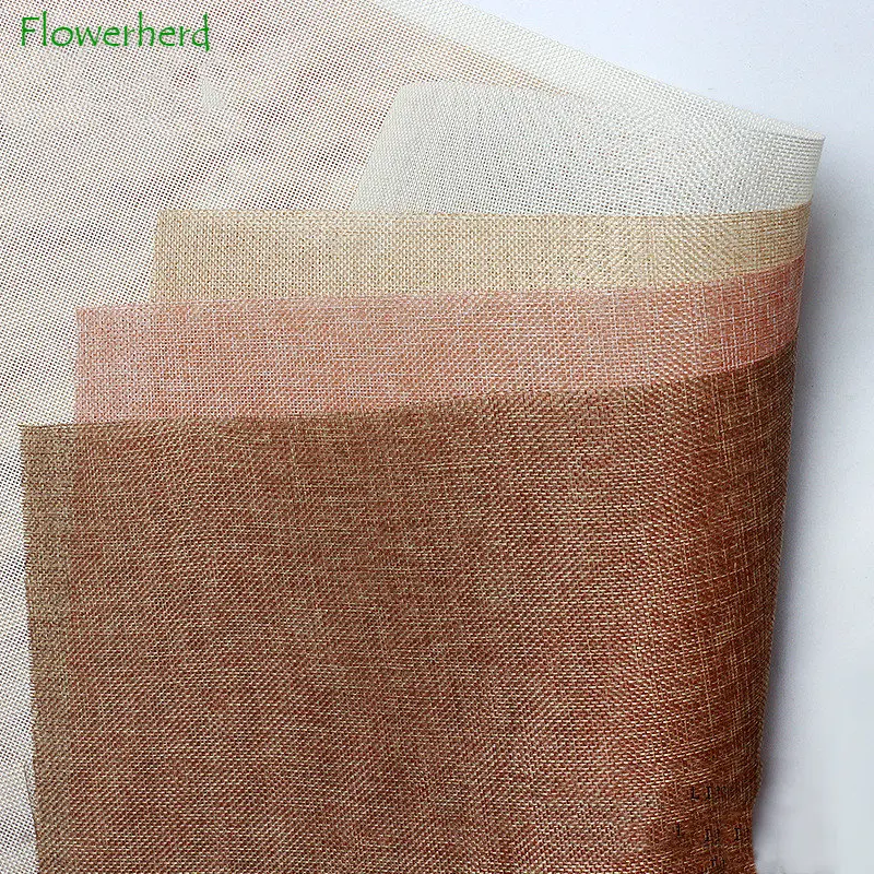 48cm X 4.5m Colored Linen Cotton Craft Paper DIY Roll Bouquet