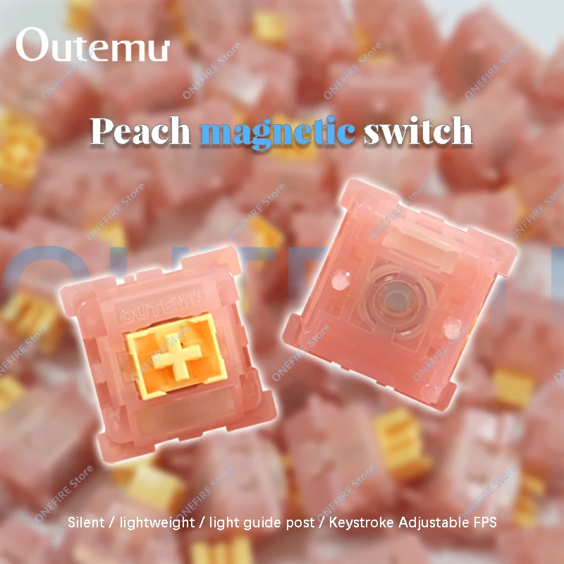 Outemu Silent Peach Magnetic Switch Prelubed Linear 40g Operating Force Keystroke Adjustable FPS Game Suitable for AULA MCHOSE