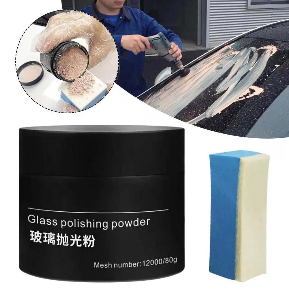 Multifunctional Car Scratch Repair Polishing Powder-80g Glass Cerium Oxide For Car Paint Care And Cleaning J5E0