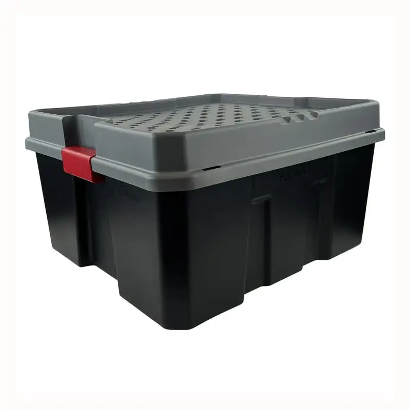 

21 Gallon Plastic Material Storage Tote, Black, Adult