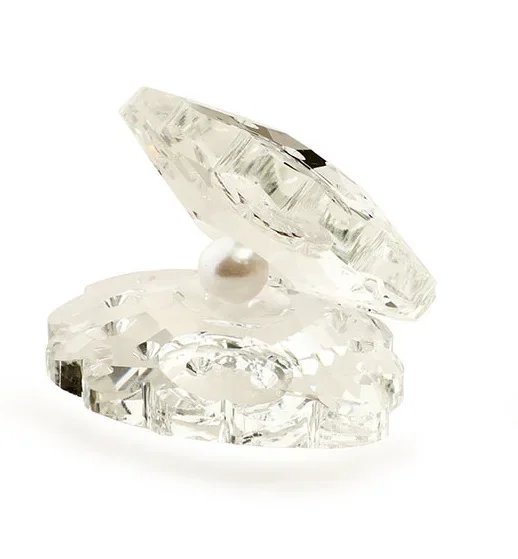 Home Transparent Crystal River Clam Pearl Shell Birthday Gift Office Crystal Crafts Ornament Nordic Decoration Luxe Room Decors