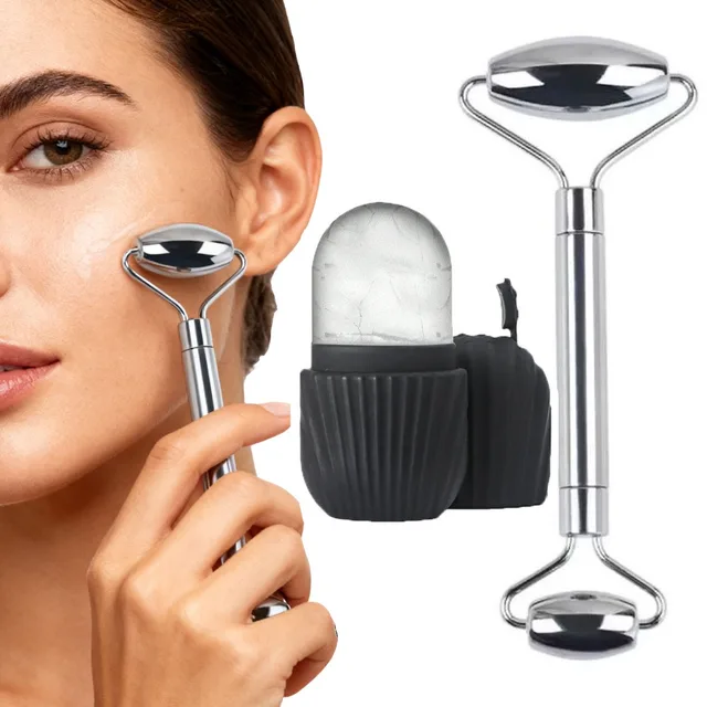 2Pcs  Ice Roller Set Face Massage RollerIce Face Roller Facial Skincare Lifting Contouring Facial Cleansing Skin Care Tools 1