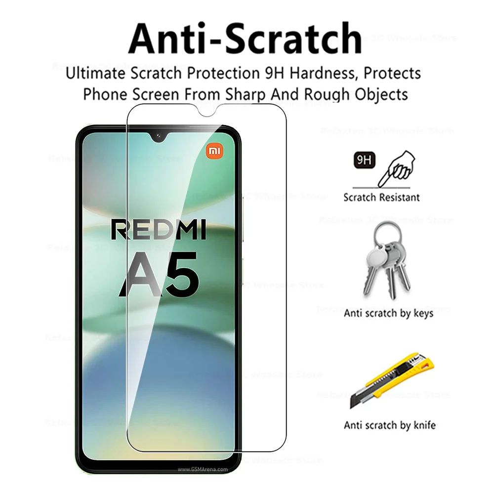 3x Anti-Riflesso Vetro Pellicola Protezione Per Xiaomi Redmi A5 - Foto 5
