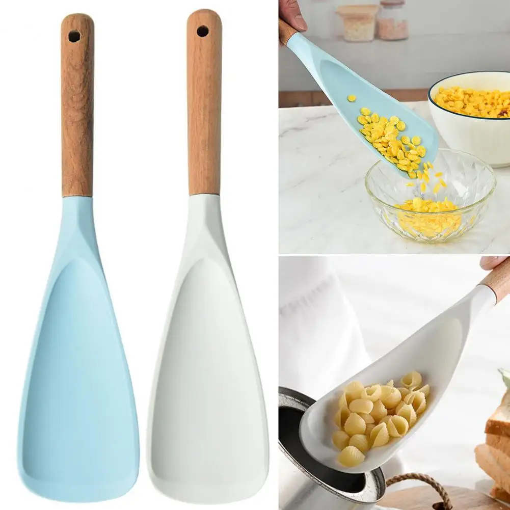 Flexible Cooking Spatula Food-grade Silicone Spatula Durable Wood Handle Silicone Cooking for Nonstick for Mixing