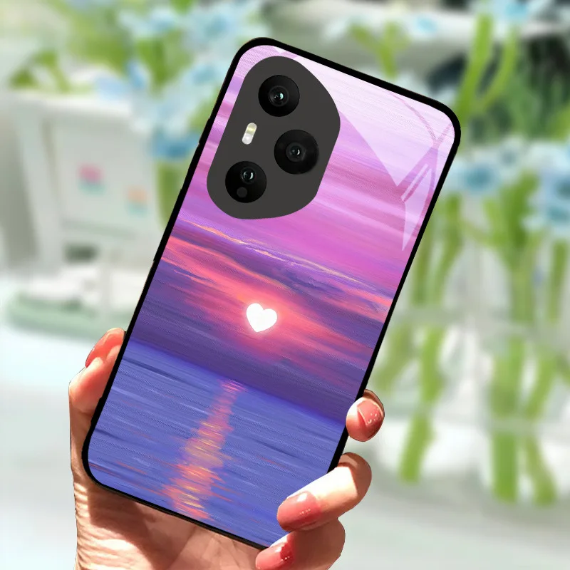 Luxurious Tempered Glass Anti-Fall Shockproof Phone Case - Premium Back Cover
