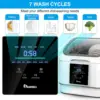 Countertop Dishwasher, 7 Washing Programs Compact Mini Dishwasher, No Hook Needed, Anti-Leakage, Fruit & Vegetable Soak 4