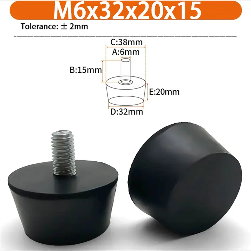 M6 M8 M10 Rubber Adjustable Feet Pad Feet Pad With Screw Table Chair Balck Leveling Foot Pad Furniture Leg Anti-shock Protection - Image 21