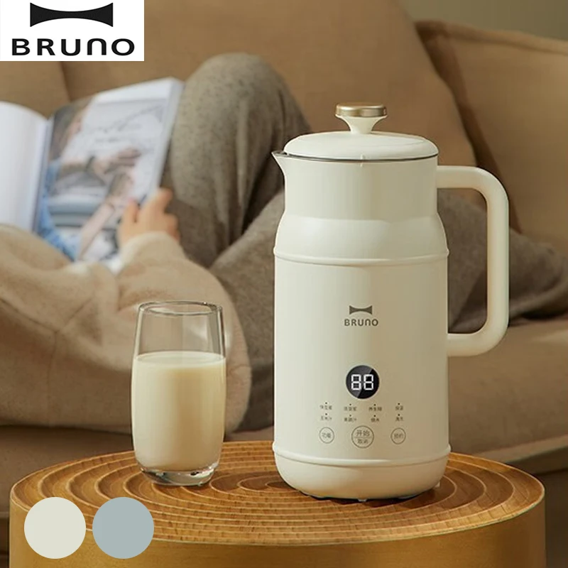 

BRUNO mini Soymilk Maker 304 Stainless Steel Food Blender 500W 600ml Multifunction Mixer For 1-3 Person 12H Reservation