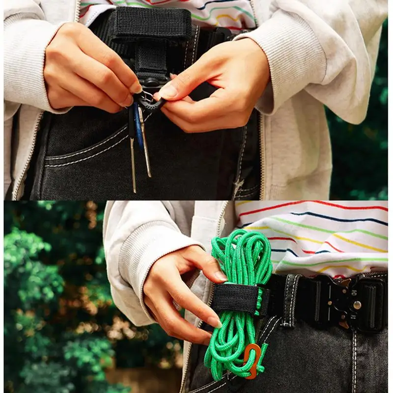 Adjustable Glove Holder Key Ring Chain Heavy Duty Firefighter Glove Strap Mini Carabiner Clips for Camping Hiking Working