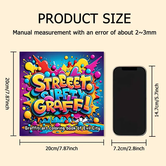 STREET GRAFFITI Patterns Coloring Book for Adults Cute Drawing Book Perfect Gift for Party and Birthday 3