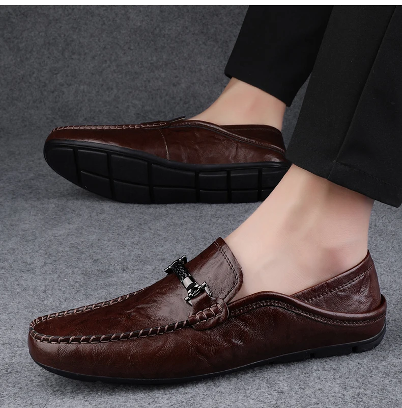 Slip On Leather Casual Shoes Men Loafers Spring Summer Big Size 48 49 Mocasines Hombre Loafer