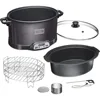2-in-1 Indoor Electric Smoker & Programmable Slow Cooker, 6 Quart, With 3-Tier Smoking Rack for Meat 1
