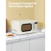 Retro Small Microwave Oven with Compact Size, 9 Preset Menus, Position-Memory Turntable, Mute Function, 0.7 Cu Ft/700W 2