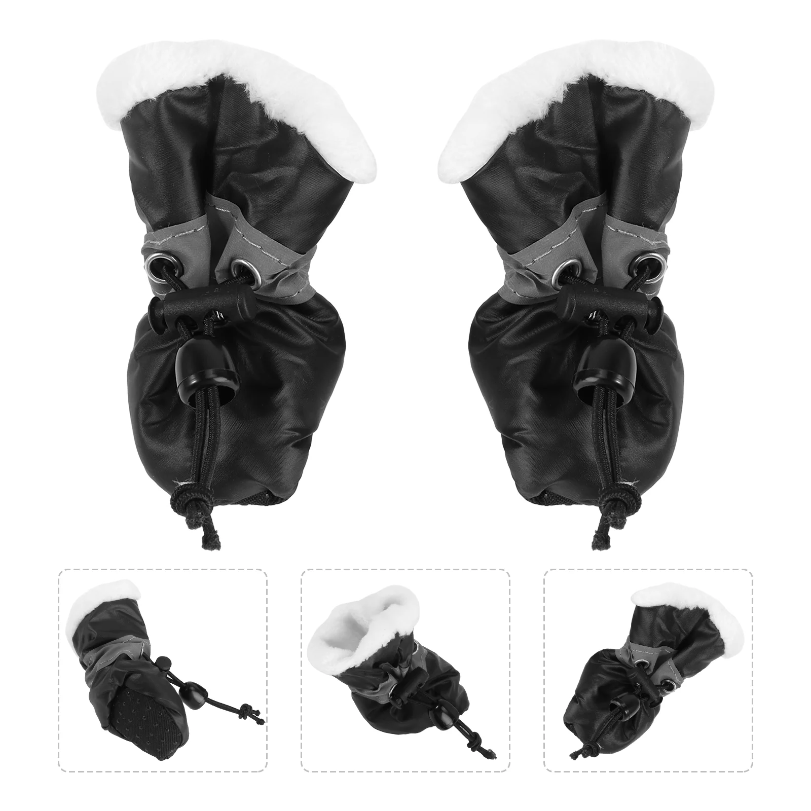 

Dog Snow Boots and Rain Boots for Small and Medium Dogs with Adjustable Straps and Anti-Slip Sole