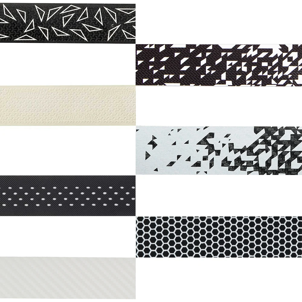 Road Bike Handlebar Tape Fiber Pattern Speed Bicycle Winding Handle Bandage Elastic EVA Soft Anti Slip Fixing Ring