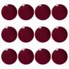 12pcs/set Velvet Christmas Ball Pendant 8cm Christmas Tree Decoration Ball Set With Gift Box 2025 New Year Xmas Decorative Balls 1