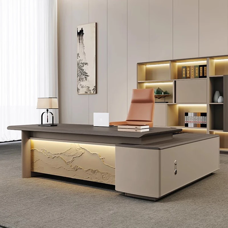 reception computer desk standing writing conference executive office desk drawers organizers escritorios de ordenador furniture Corner L Shaped Desk Organizer Drawers Executive Reception Office Desk Vanity Writing Escritorios De Ordenador Desk Accessories