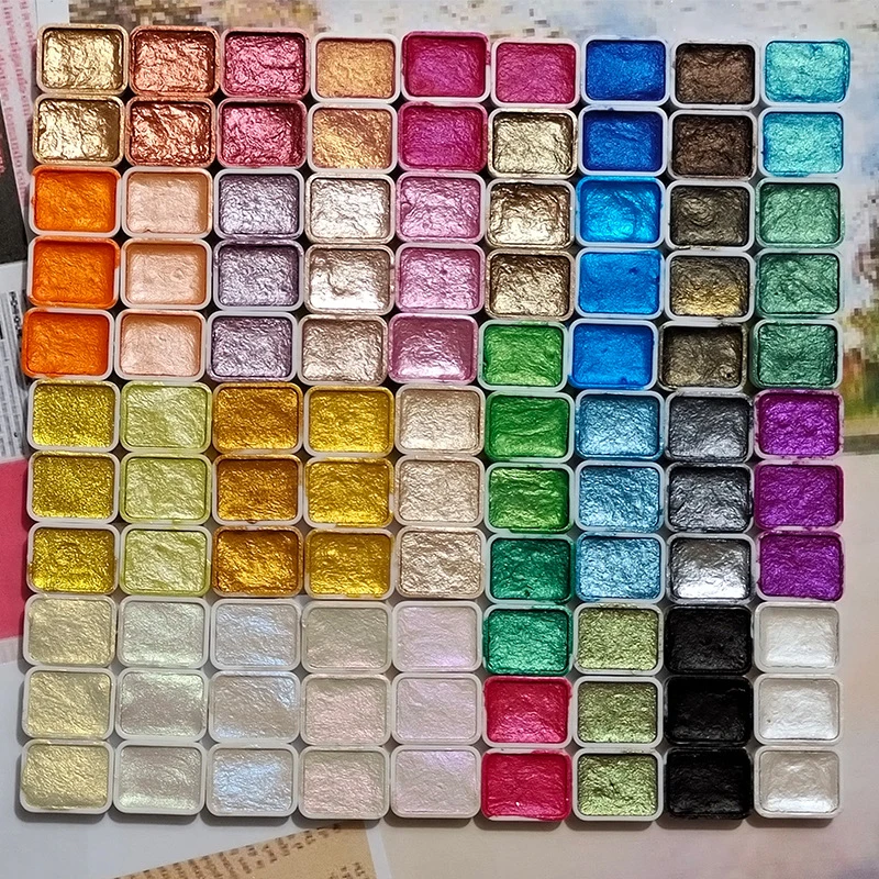 Watercolor Palette 2.5 Inches Square. Hold up to 25 Colors. Thin Travel  Size 