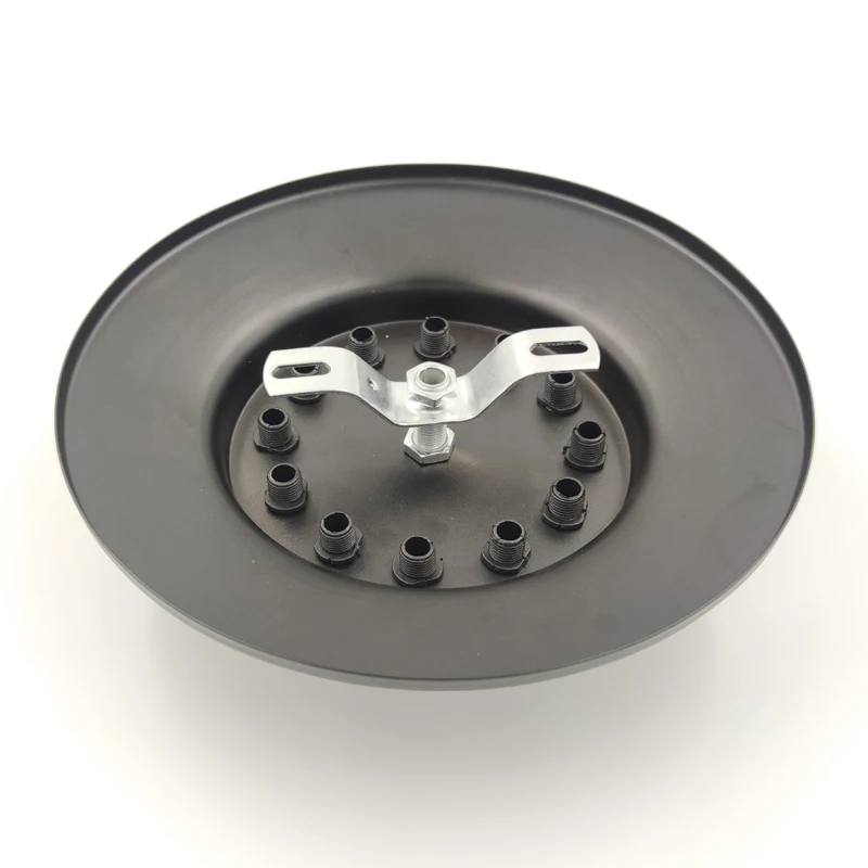 Ceiling Plate Vintage Round 20cm 3/6/14 Holes For Pendant Lamp DIY + Lock Wire Black 8 Head Lamp Base