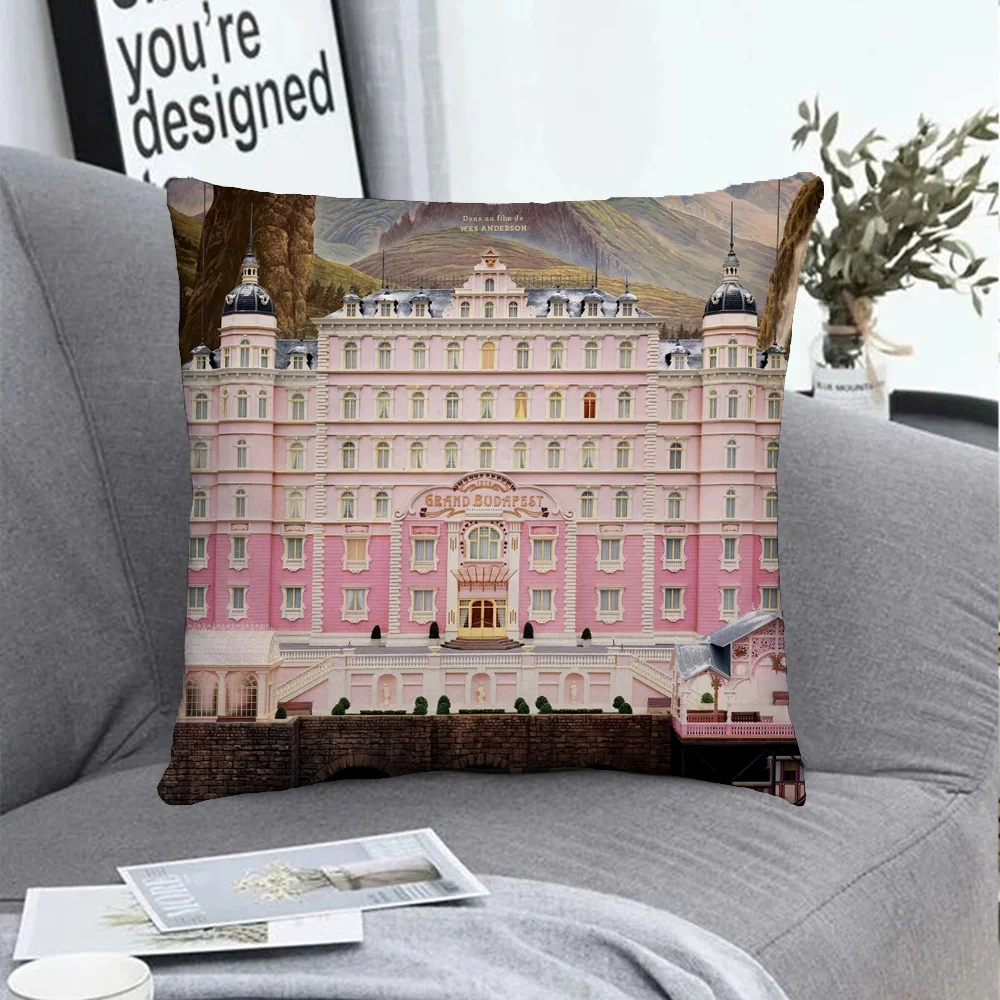 

Grand Budapest Hotel Decorative Pillowcase for Pillow Cover 45x45 Fall Decor Short Plush Sofa Cushion Duplex Printing Pillows
