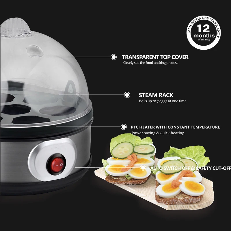 Hervidor eléctrico multifuncional para cocinar huevos al vapor, máquina de  desayuno, 1/2/3 capas - AliExpress
