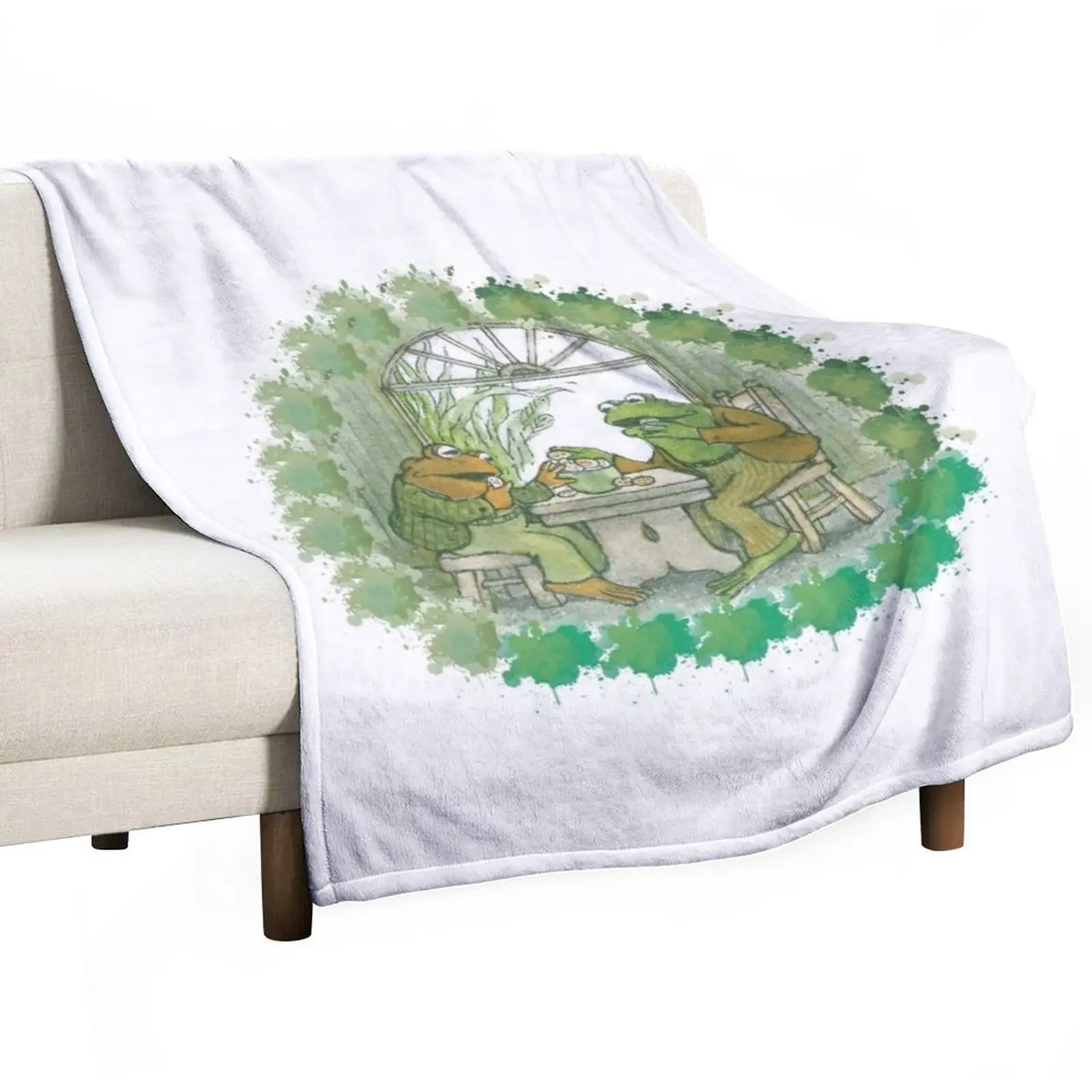 

Frog and toad on table Throw Blanket Soft Big Blanket Bed covers Blanket Luxury wednesday