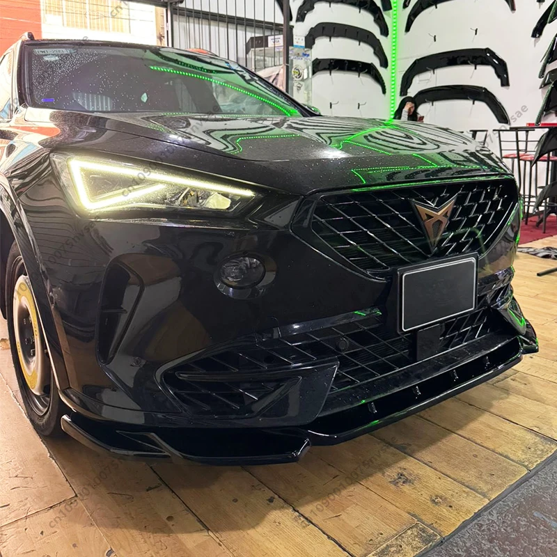 Divisor Delantero Estilo Maxton para Cupra Formentor VZ VZ5 TSI 1.4e-Hybrid 2020-2024, 3 Piezas, Protector de Parachoques Delantero