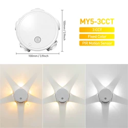 Rechargeable RGB Smart LED Ambient Light with PIR Motion Sensor (1 PCS)