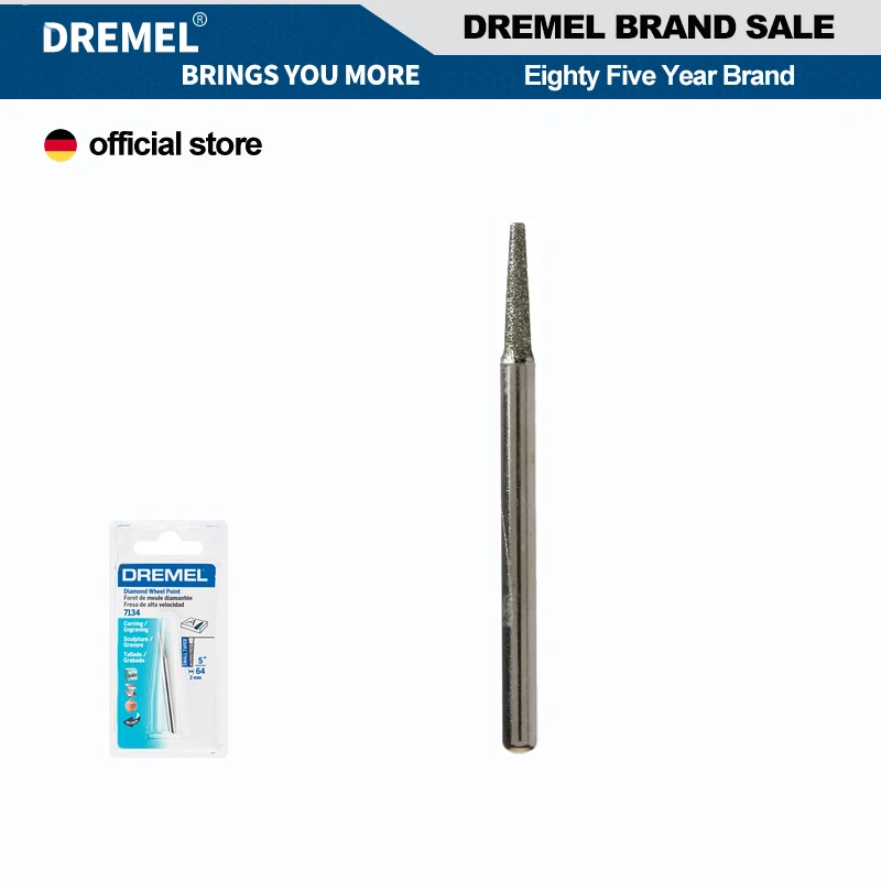 Dremel 7144 Diamond Wheel Point 2.4mm Pack of 2 Carving Engraving Routing