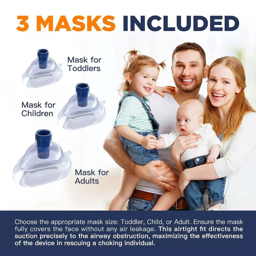 Auto Heimlich First Aid Choking Rescue Device Home CPR Choking Emergency Device Adult Children Asphyxia 6