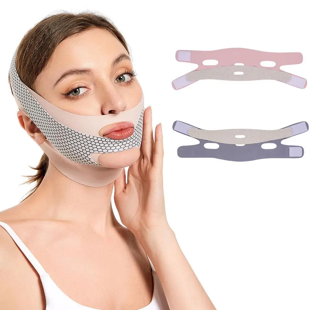 얼굴 V 셰이퍼 포함 페이스 리프트, 얼굴 슬리밍 붕대, 얼굴 모양 이완, 이중 턱 마사지 리프트, 숱이 감소, W3H8, 1 개