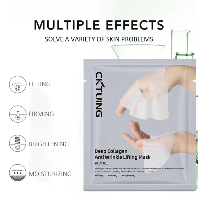10PCS Collagen Face Mask Deep Hydrating Moisturizing Brightening Firming Skin Split Facial Masks Sheet Mask Korean Skin Care 6