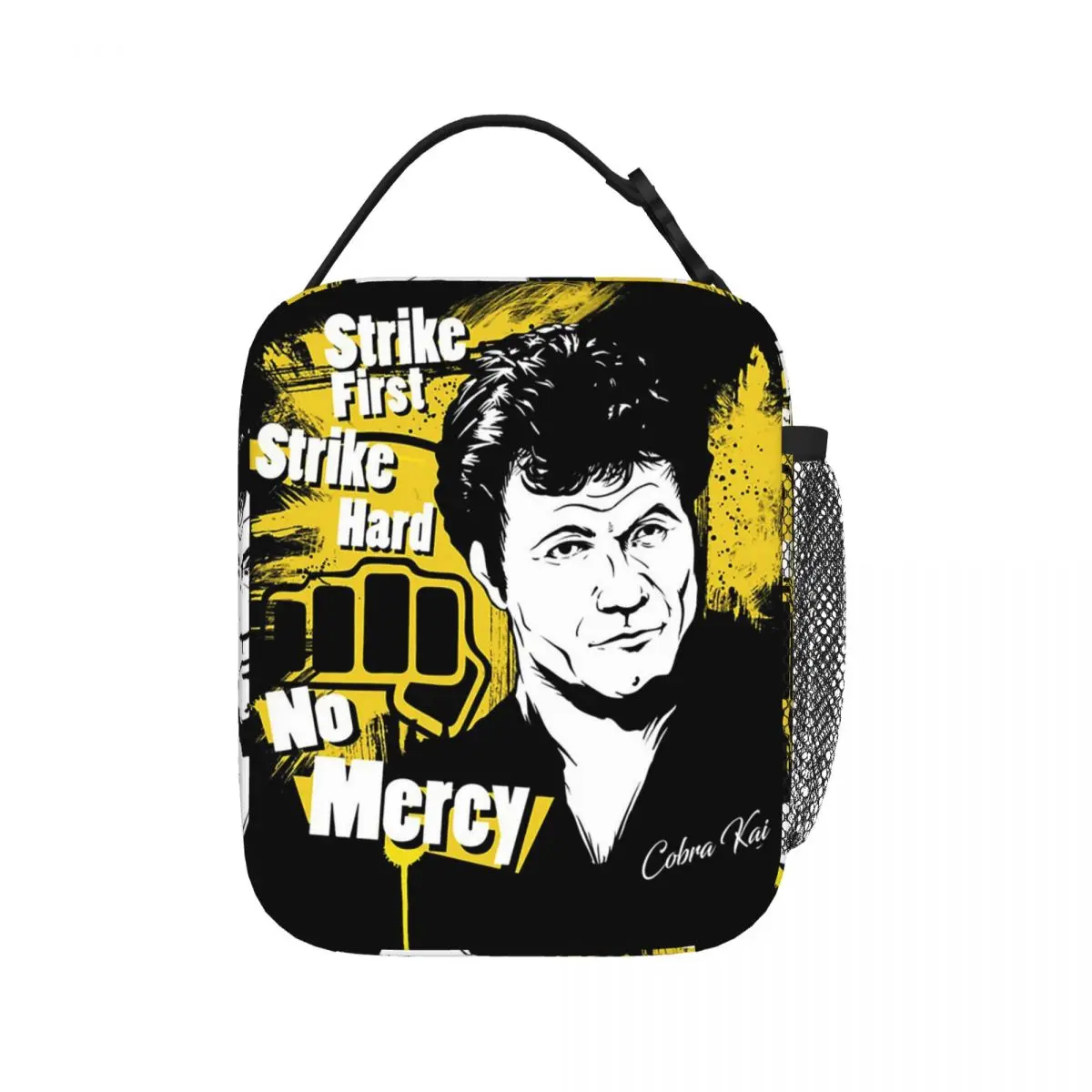 

Strike First Strike Hard No Mercy Lunch Bags Insulated Lunch Tote Waterproof Bento Box Picnic Bags for Woman Work Kids School
