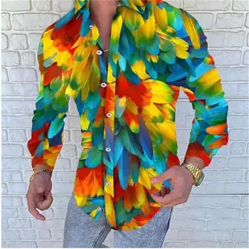 2023 Camicia da uomo di lusso con motivo floreale Camicia a maniche lunghe con risvolto Outdoor Street Fashion Designer di abbigliamento Casual di alta qualità 1