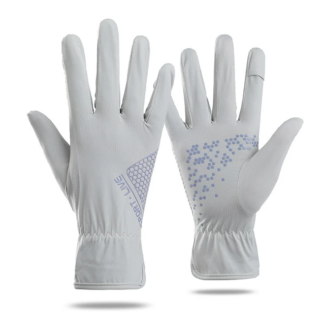 Sun Protection Gloves for Women Thin Ice Silk Full Finger Driving Mitten  Summer Sun Gloves UPF