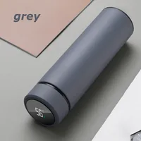1pc 480ml Black Stainless Steel Creative Smart Thermos BottleTemperature Display Thermal Mug Male Female Portable Business Gift 3