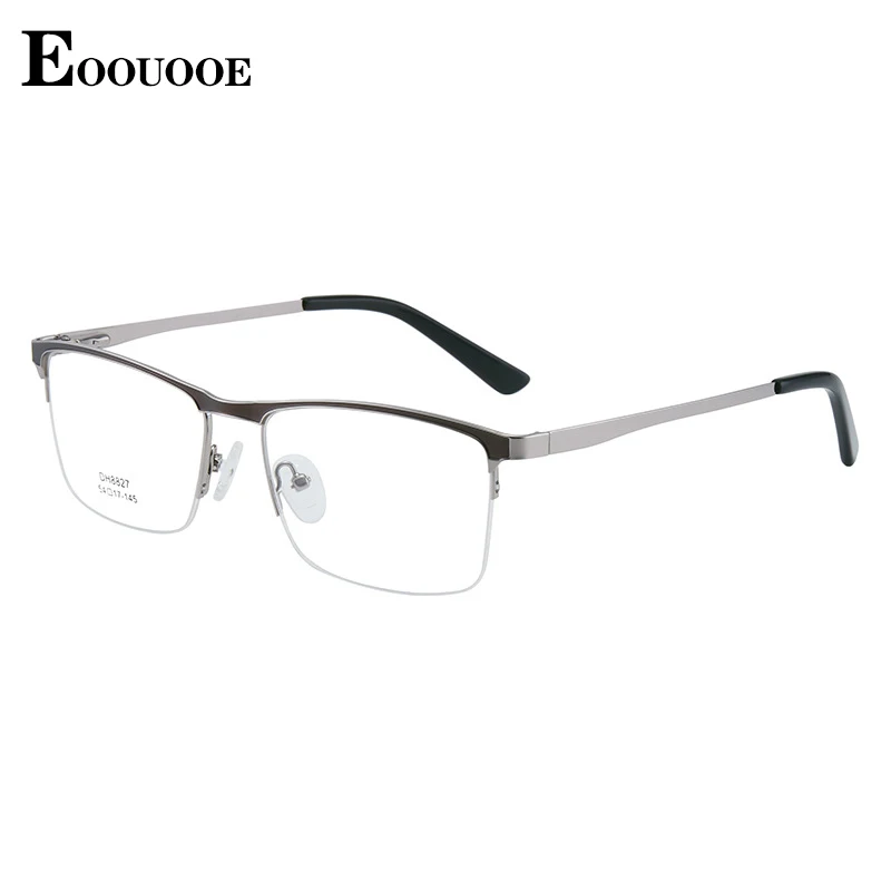 

Men's Glasses Frame Metal Eyewear Optical Oculos Half Frame Anti Blue Light Prescription opticos Spring Gafas Clear Glasses