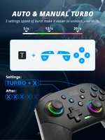 DATA FROG Wireless Pro Controller For Switch / Lite / OLED Model PC Gaming Joystick Dual Vibration Turbo - Image 4