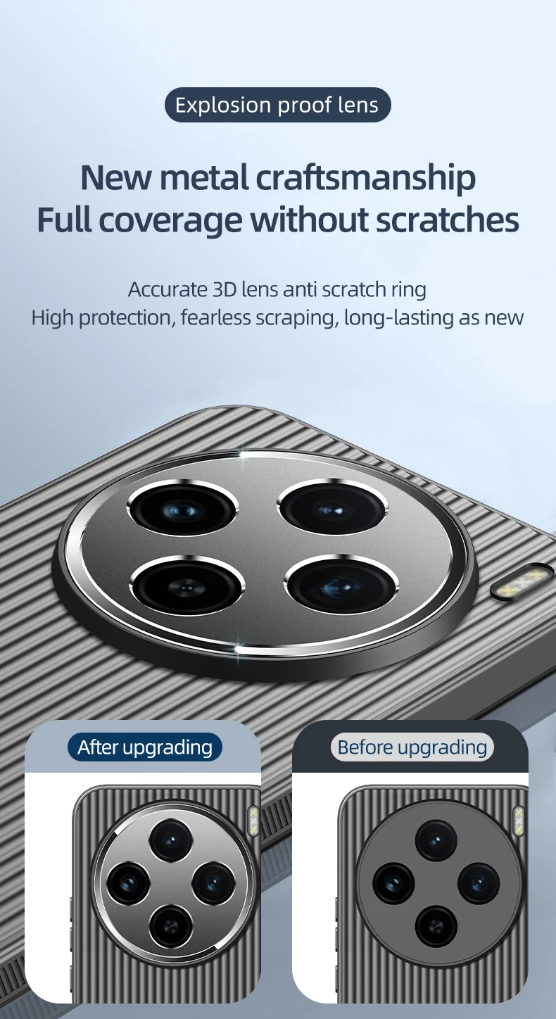 Coque de téléphone Oppo Find X7 X6 Reno 11 10 Pro Ultra 3D Stripe Metal Cover Protect Camera Matte Soft Shell Antifall NonSlip Funda_voghion.com