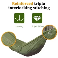 Nylon Color Matching Hammock Outdoor Camping Ultra Light Portable Hammock for Double Person Outdoor Recreation Hammock Swing 2