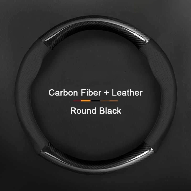 عدم الانزلاق ألياف الكربون الجلود غطاء عجلة القياد...