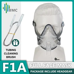 BMC CPAP Mask F1A Full Face Mask Anti Snoring With Free Headgear For CPAP Auto CPAP BiPAP Respirator Size S M L Snoring Therapy